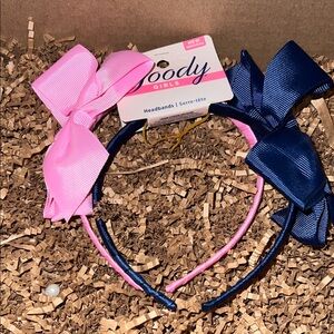 Goody Girls Pink and Blue Bow Headbands